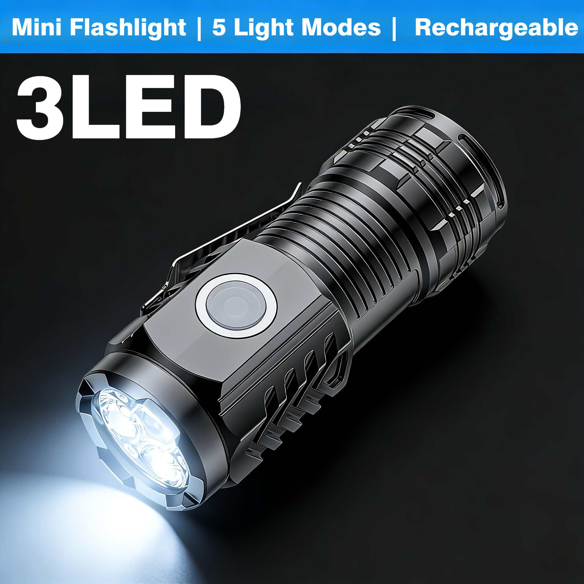 Outdoor Lighting Panel - Portable Mini 3 LED Handheld Flashlight