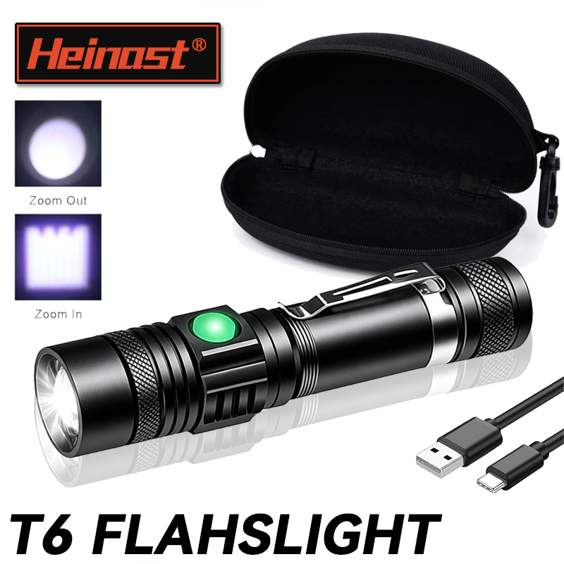 Outdoor Lighting Panel - T6 LED Rechargeable Flashlight,18650 Zoomable Torch,