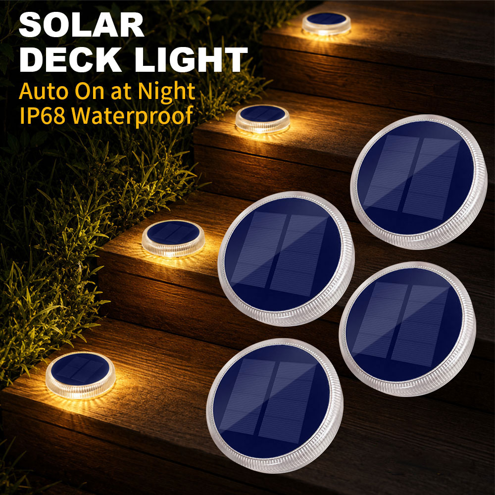 Outdoor Lighting Ground Fixtures - Solar Step Light Waterproof Deck Lamp