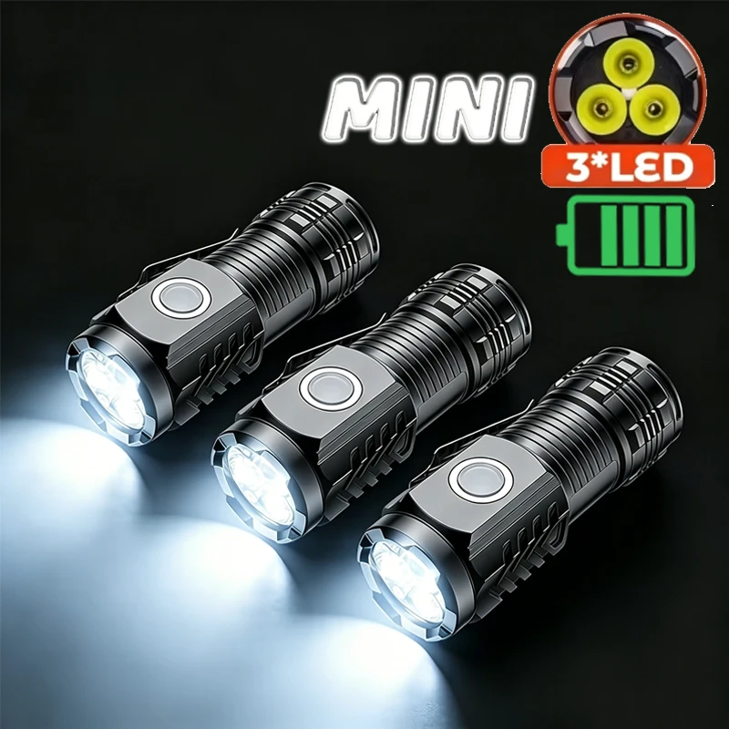 Outdoor Lighting Panel - Portable Mini 3 LED Handheld Flashlight