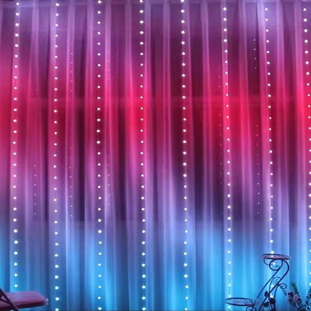 Outdoor Lighting Lamps - 3M RGB Smart LED Curtain Lights
