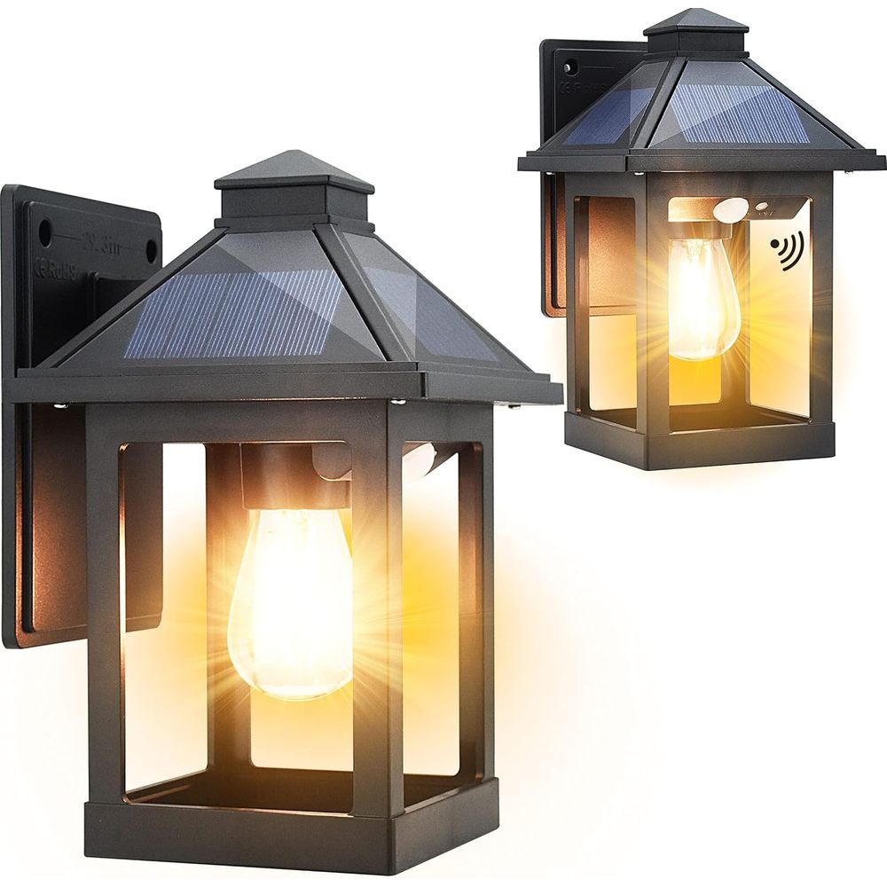 Outdoor Lighting Dusk To Dawn - Outdoor Wall Lanterns with 3 Modes,