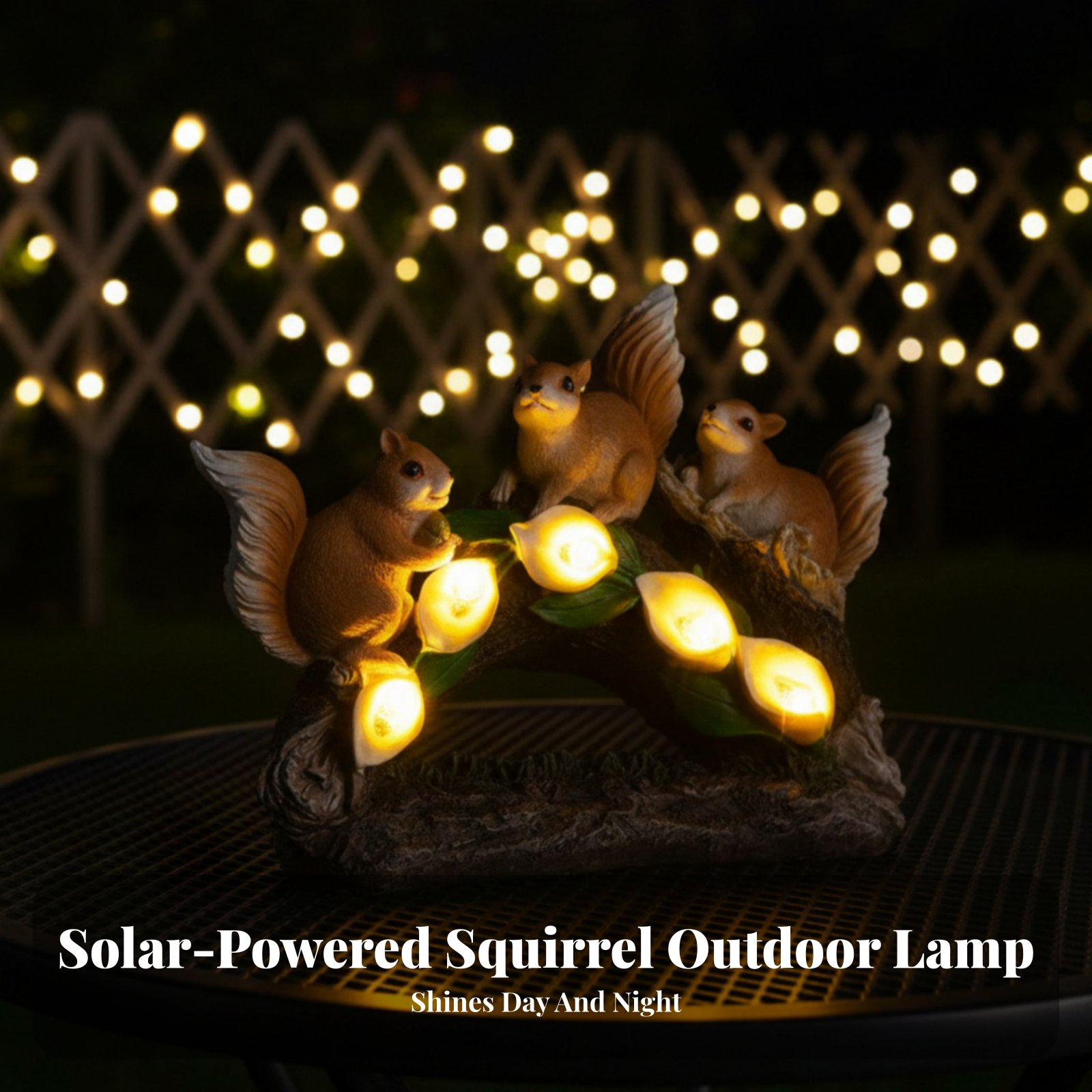 Solar Squirrel Lamp Glow Sourc - مراجعة Outdoor Lighting For Patio وسعره