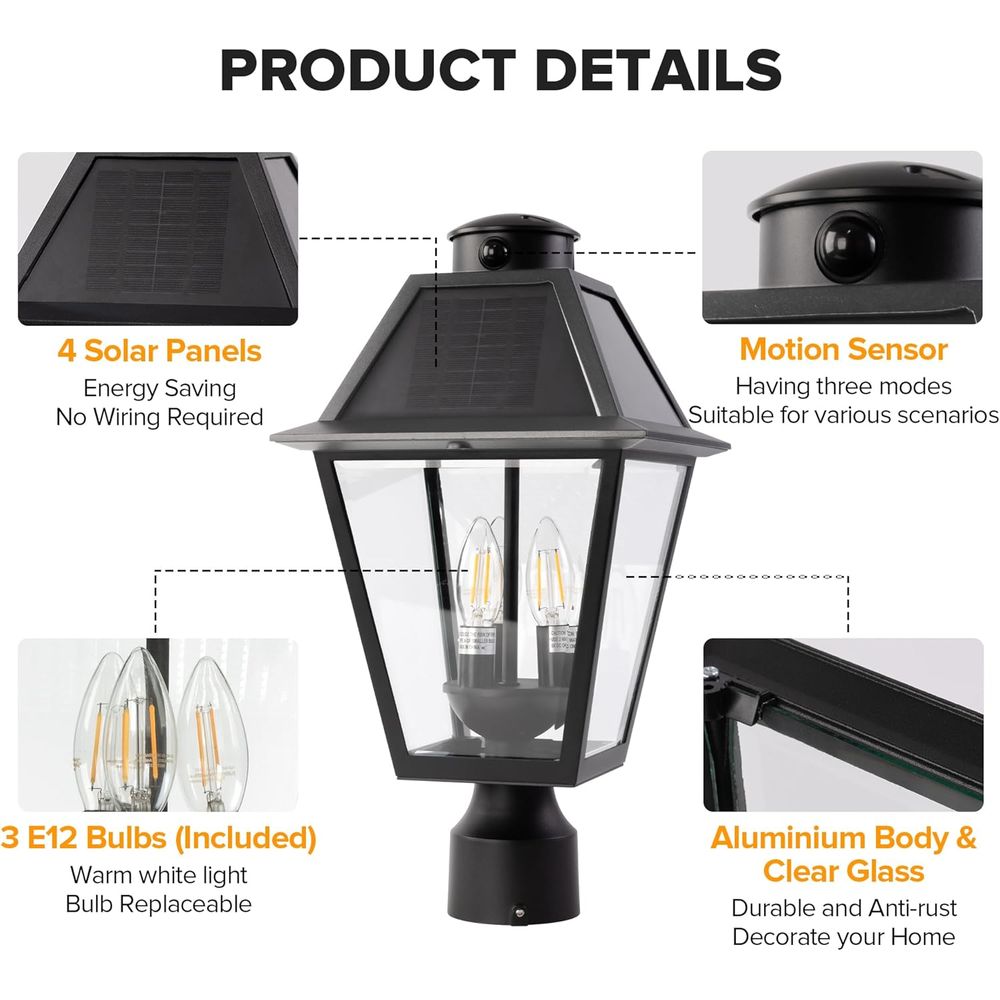Outdoor Solar Lamp Post Light  - مراجعة Outdoor Lighting Dusk To Dawn وسعره