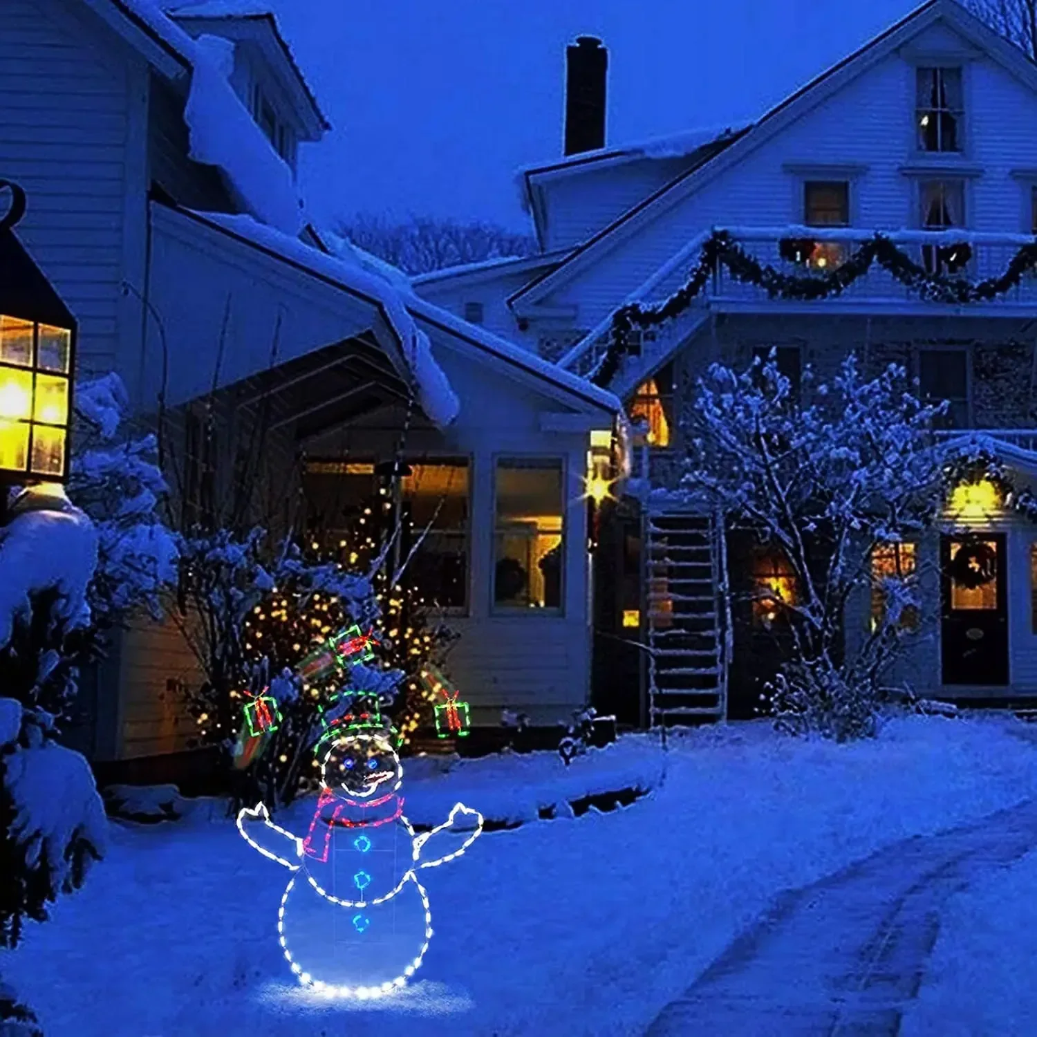 Animated Snowball Light LED Gl - مراجعة Xmas Outdoor Lighting Decorations وسعره