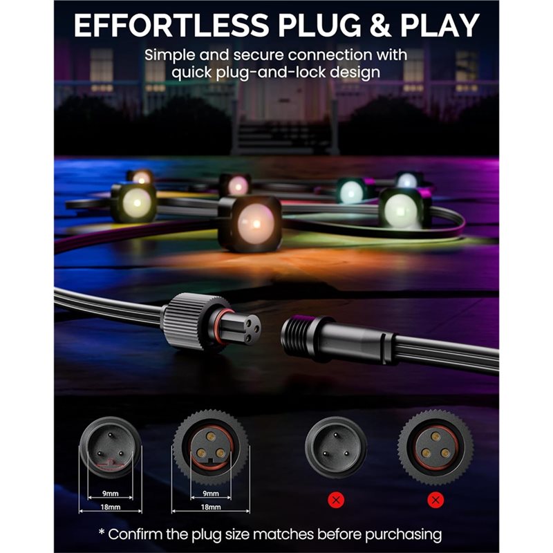 A03F-Extension Cable(16FT) Cor - مراجعة Outdoor Lighting Govee وسعره