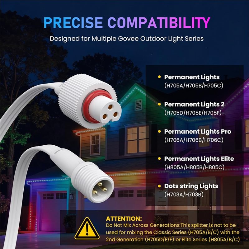 ABLK Y-Connector Splitter For  - مراجعة Outdoor Lighting Govee وسعره