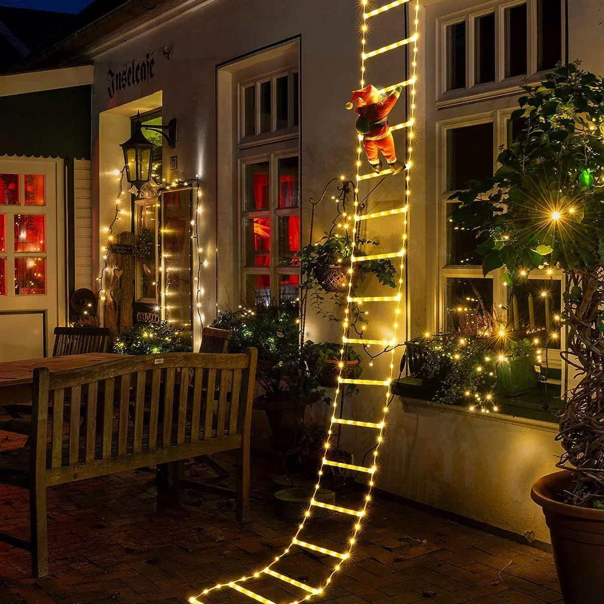 LED Ladder Light for Santa Cla - مراجعة Xmas Outdoor Lighting Decorations وسعره