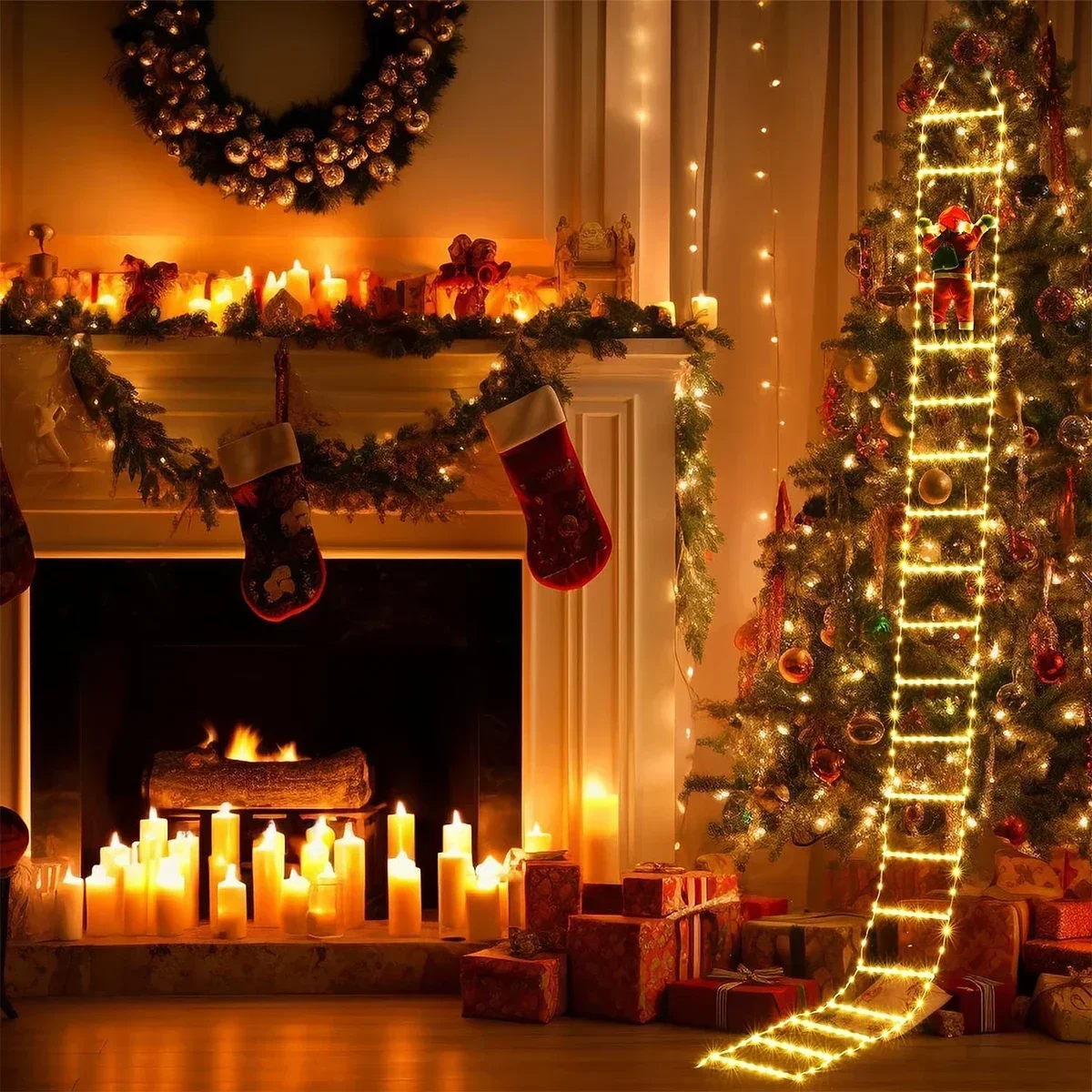 LED Ladder Light for Santa Cla - مراجعة Xmas Outdoor Lighting Decorations وسعره