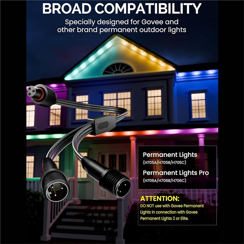 【NEWLY】2 Pack Y-Connector Spli - مراجعة Outdoor Lighting Govee وسعره