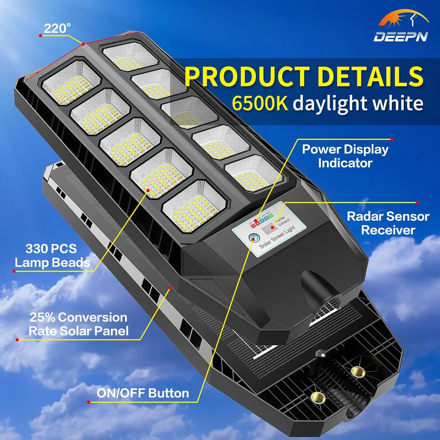 Solar Lights Outdoor, IP66 Wat - مراجعة Outdoor Lighting Dusk To Dawn وسعره