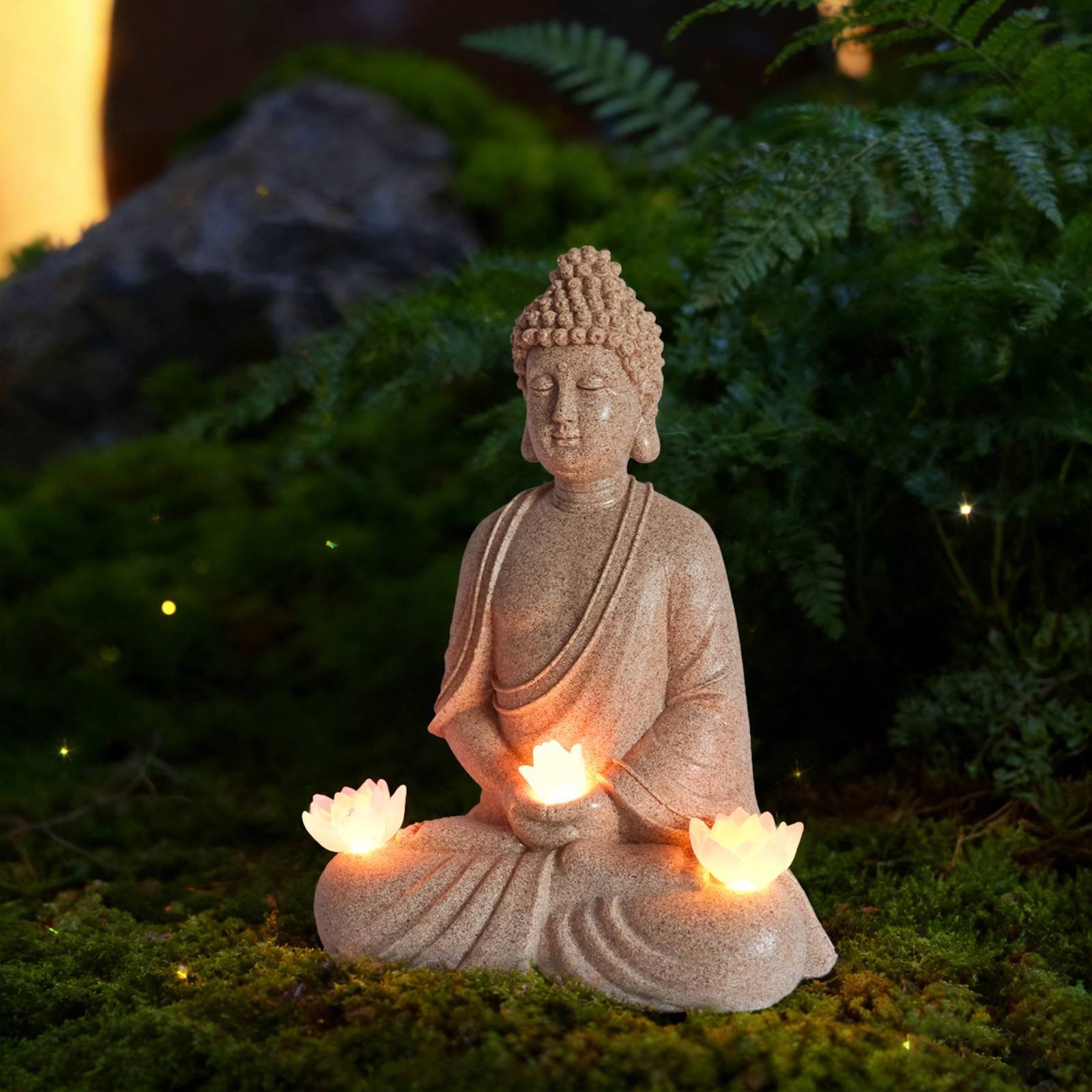 Solar Buddha Statue Outdoor Sa - مراجعة Outdoor Lighting For Patio وسعره