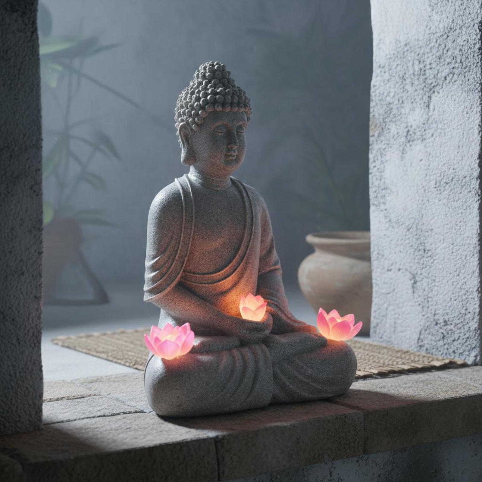 Solar Buddha Statue Outdoor Sa - مراجعة Outdoor Lighting For Patio وسعره