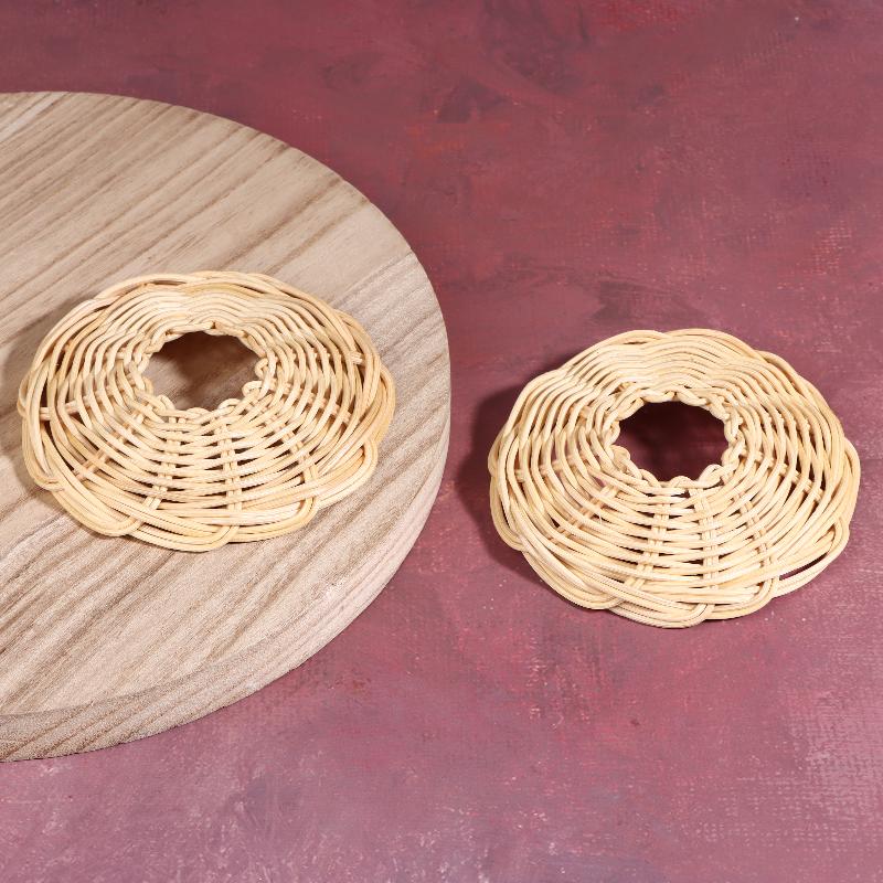2Pcs Handwoven Rattan Lampshad - مراجعة Outdoor Lighting Chandelier وسعره