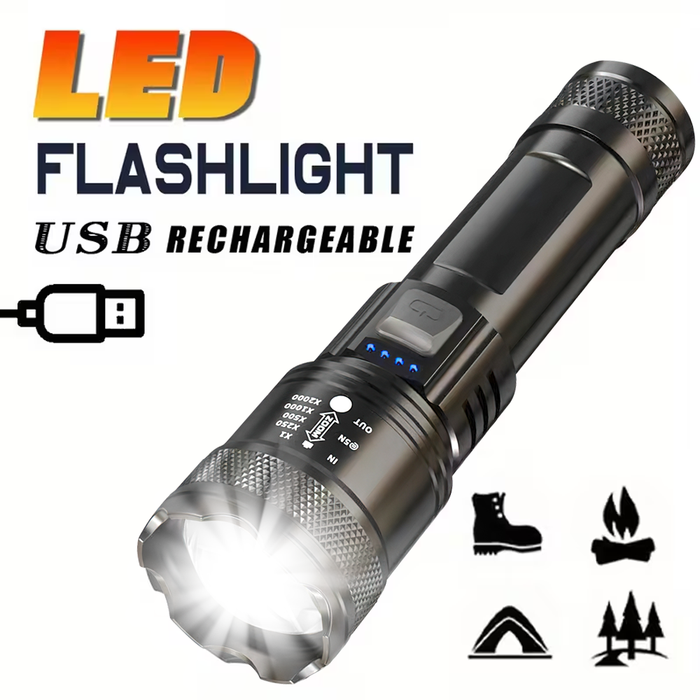 Super Bright LED Flashlight US - مراجعة Outdoor Lighting Rechargeable وسعره