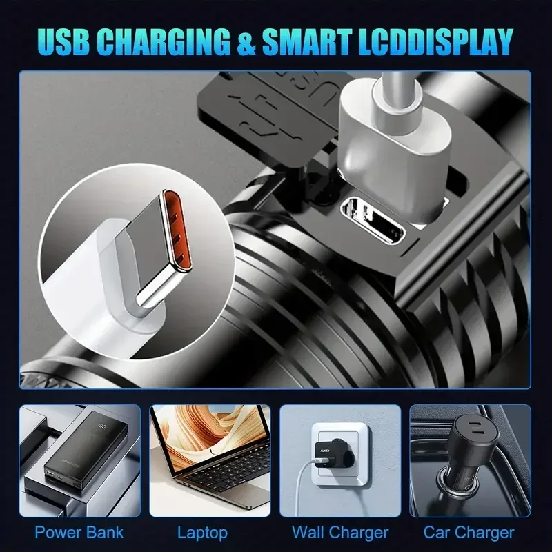Super Bright LED Flashlight US - مراجعة Outdoor Lighting Rechargeable وسعره