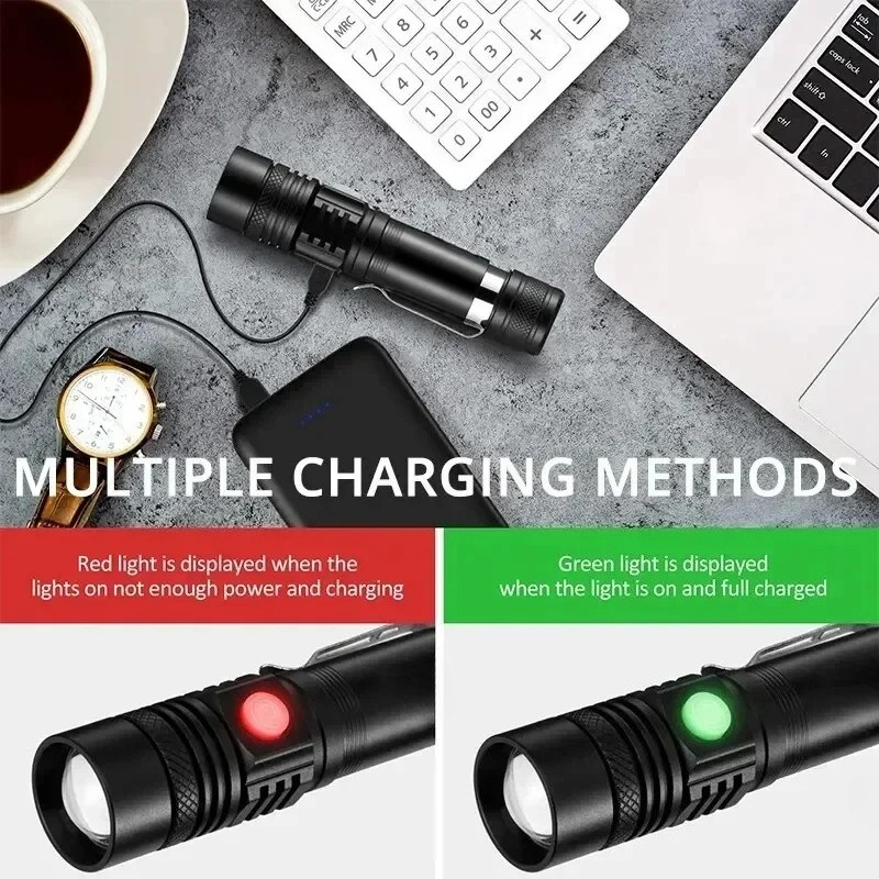 T6 LED Rechargeable Flashlight - مراجعة Outdoor Lighting Panel وسعره