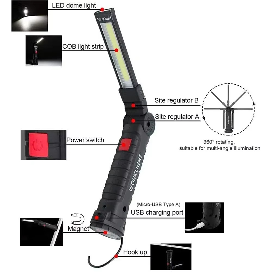 Portable LED Flashlight with M - مراجعة Outdoor Lighting Panel وسعره