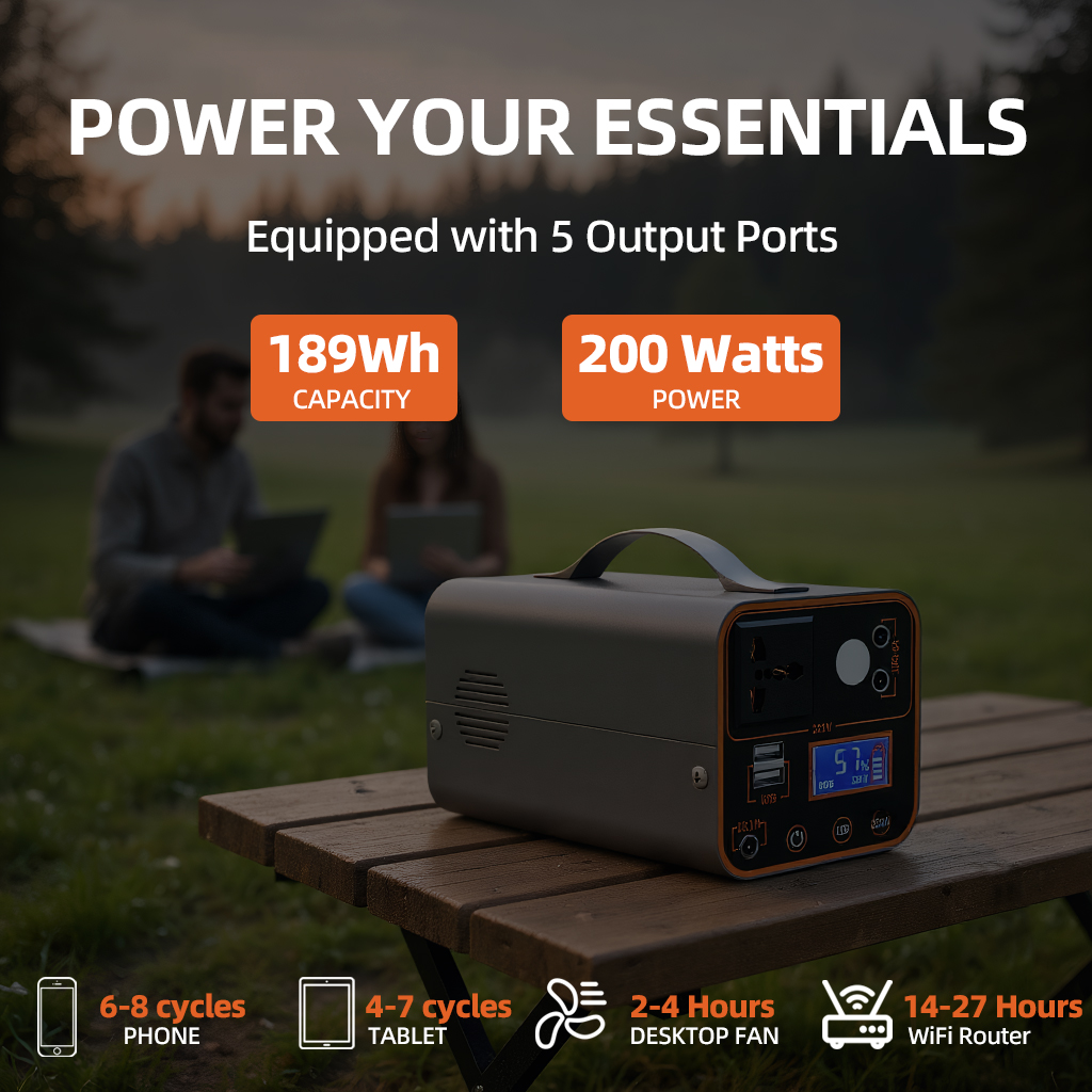 200W Portable Power Station 22 - مراجعة Outdoor Lighting With Outlet وسعره