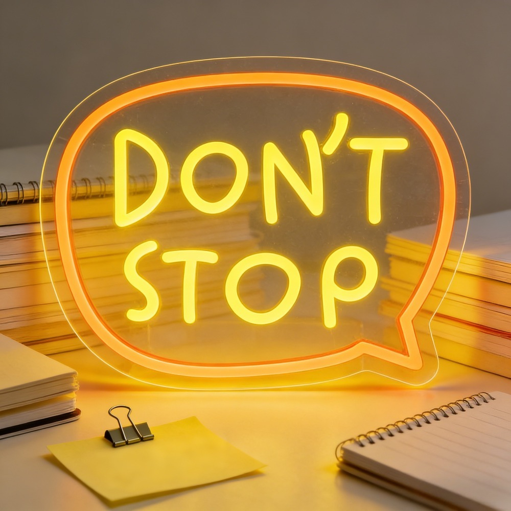 Dont Stop Bubble Neon Sign LED - مراجعة Outdoor Lighting Quotes وسعره