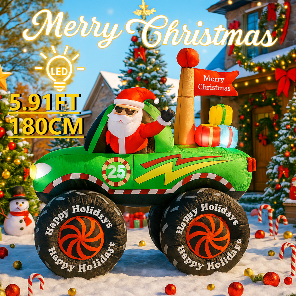 5.91FT Giant Outdoor Decoratio - مراجعة Xmas Outdoor Lighting Decorations وسعره