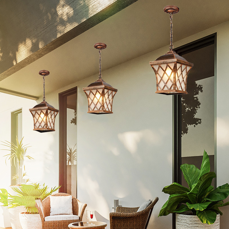 European Retro LED Waterproof  - مراجعة Outdoor Lighting Chandelier وسعره