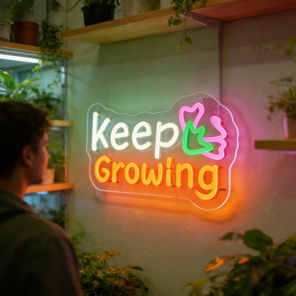 Keep Growing Motivational LED  - مراجعة Outdoor Lighting Quotes وسعره