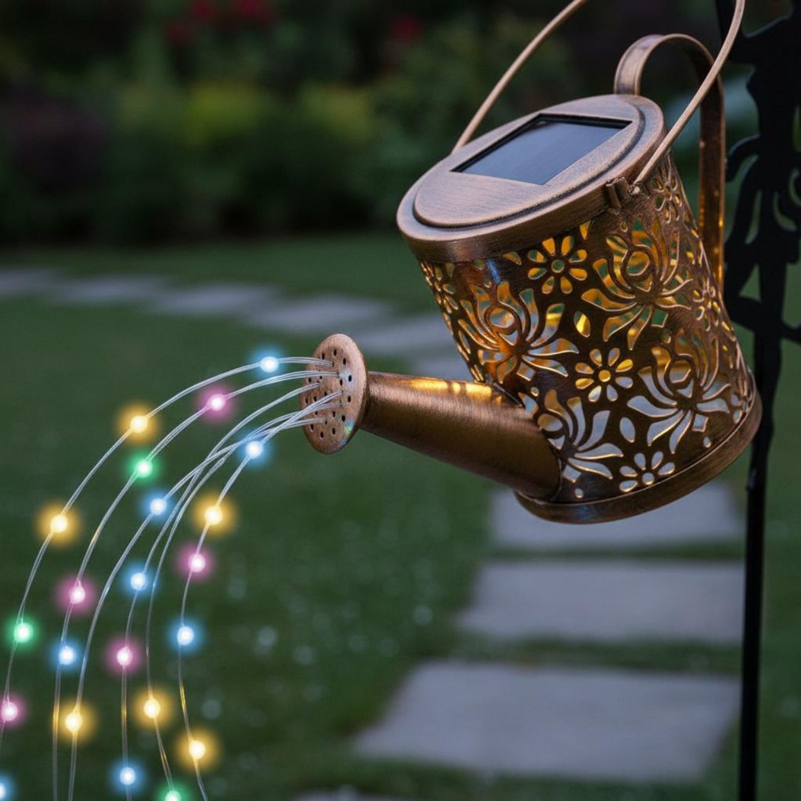 Solar Fairy Watering Can Light - مراجعة Outdoor Lighting For Patio وسعره