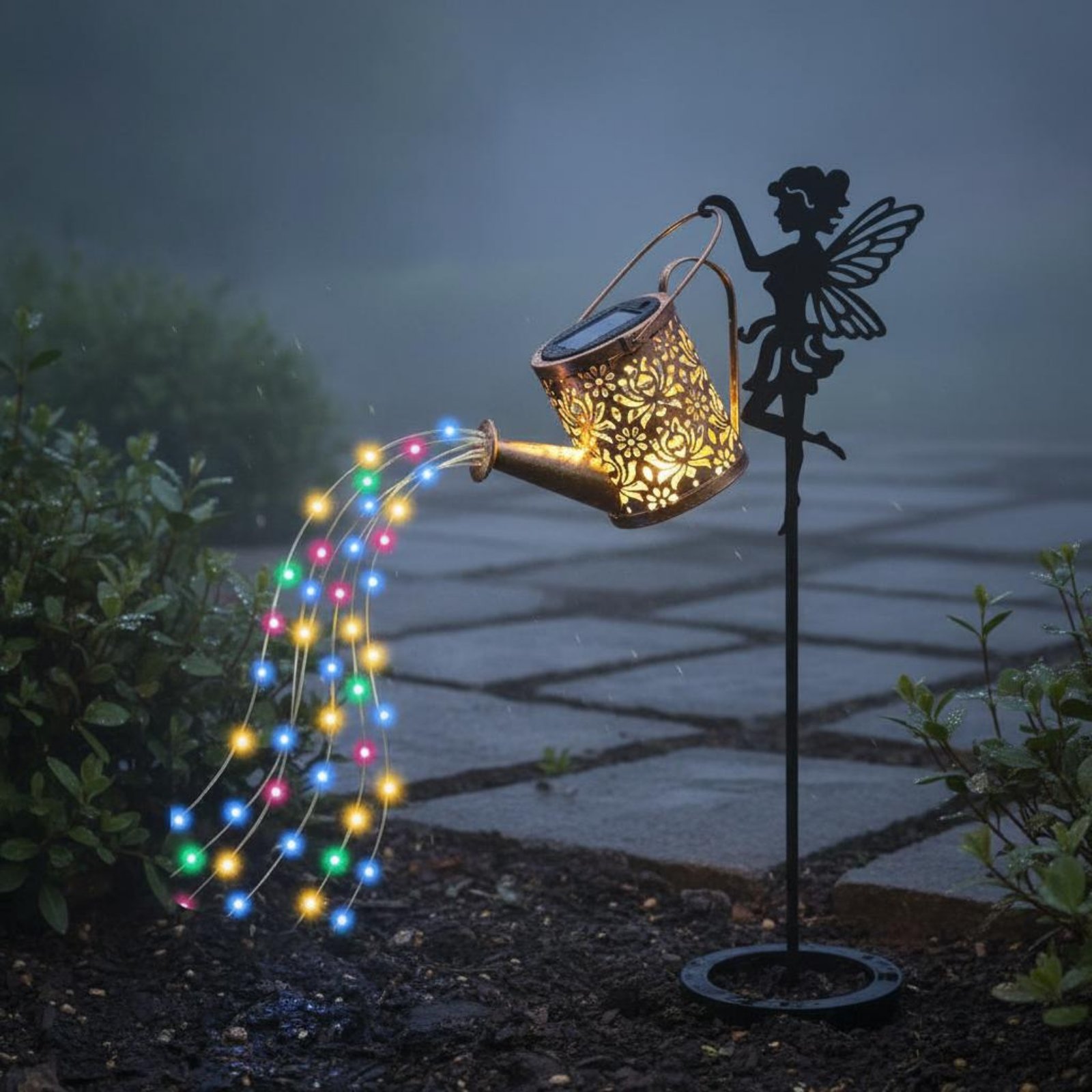Solar Fairy Watering Can Light - مراجعة Outdoor Lighting For Patio وسعره