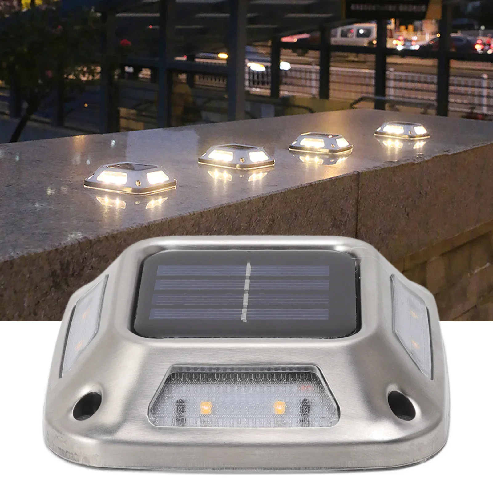 8LED Solar Driveway Light Outd - مراجعة Outdoor Lighting With Outlet وسعره