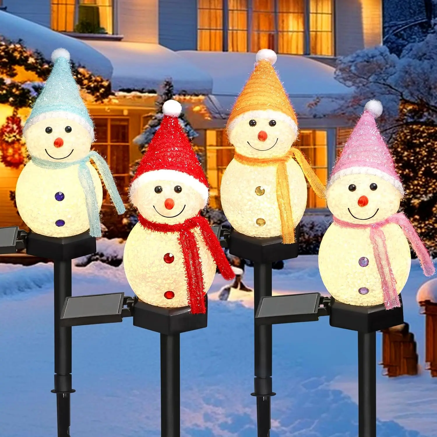 LED Snowman Solar Garden Light - مراجعة Xmas Outdoor Lighting Decorations وسعره