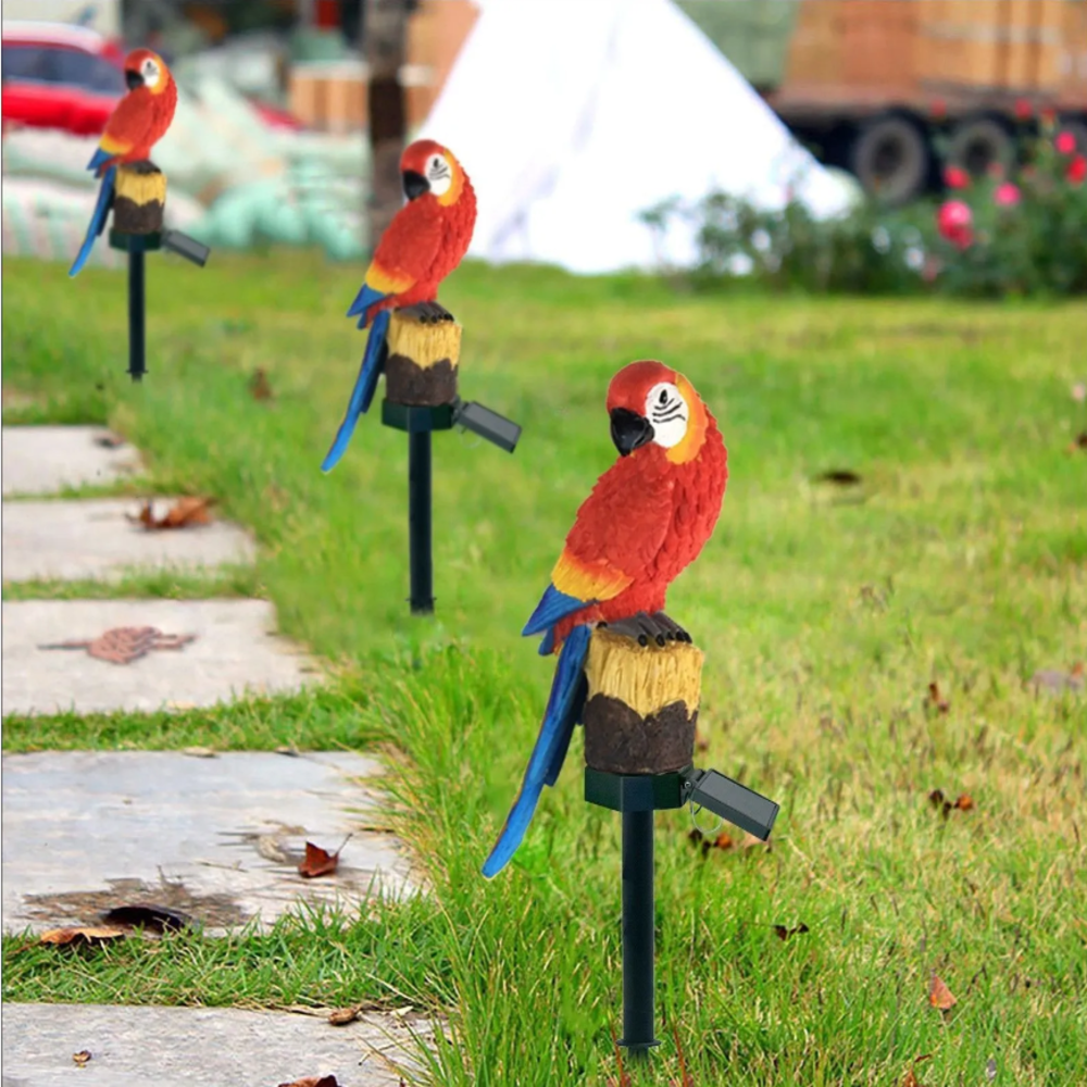 Solar Resin Parrot Decorative  - مراجعة Outdoor Lighting Company وسعره