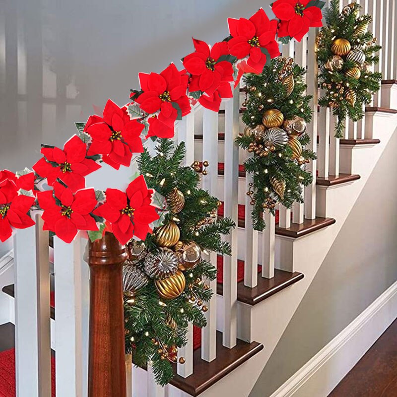 2/3m Christmas Poinsettia Flow - مراجعة Xmas Outdoor Lighting Decorations وسعره