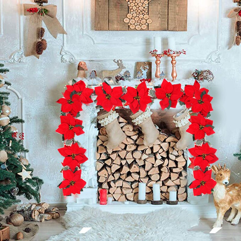 2/3m Christmas Poinsettia Flow - مراجعة Xmas Outdoor Lighting Decorations وسعره