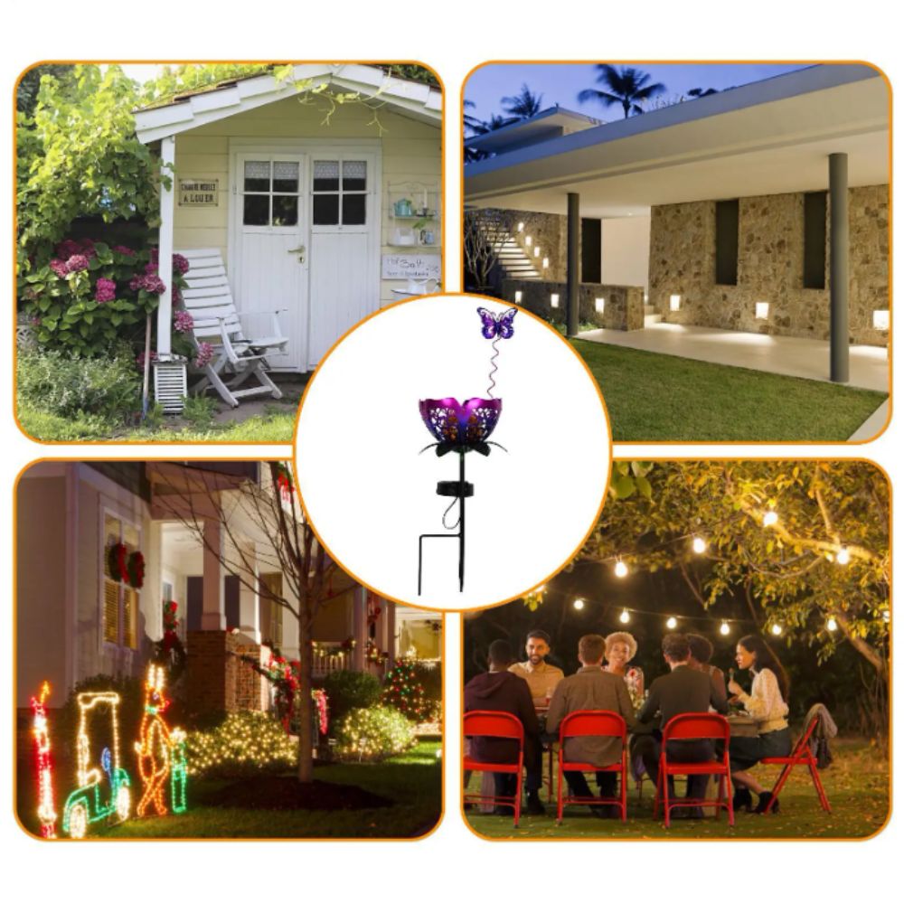Lotus Shaped Solar Powered Lam - مراجعة Outdoor Lighting Ground Fixtures وسعره