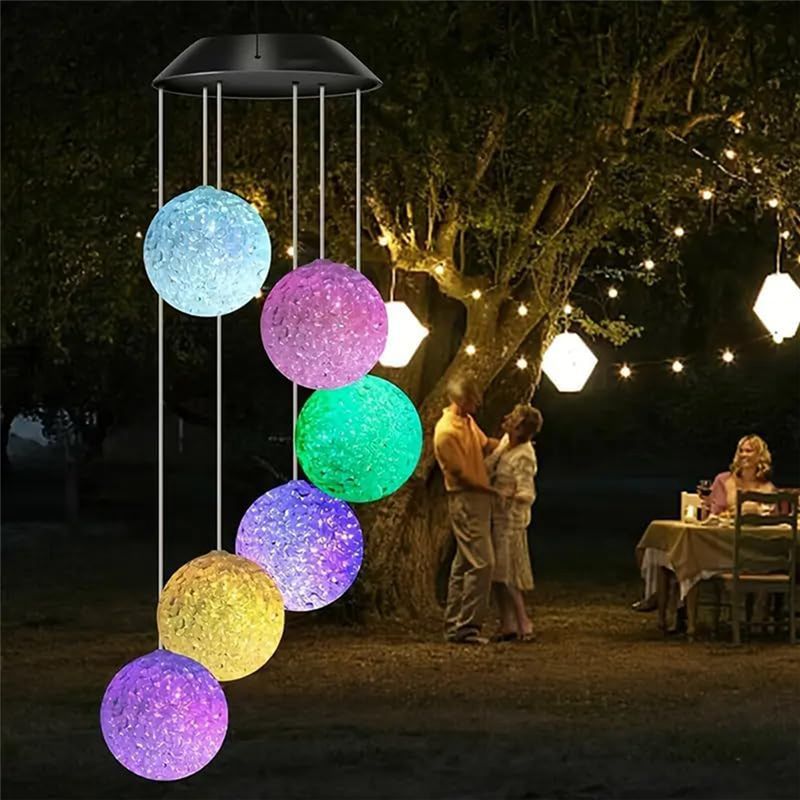 Solar Wind Chime Light LED Col - مراجعة Outdoor Lighting Chandelier وسعره