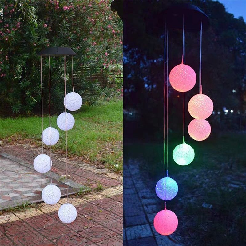 Solar Wind Chime Light LED Col - مراجعة Outdoor Lighting Chandelier وسعره