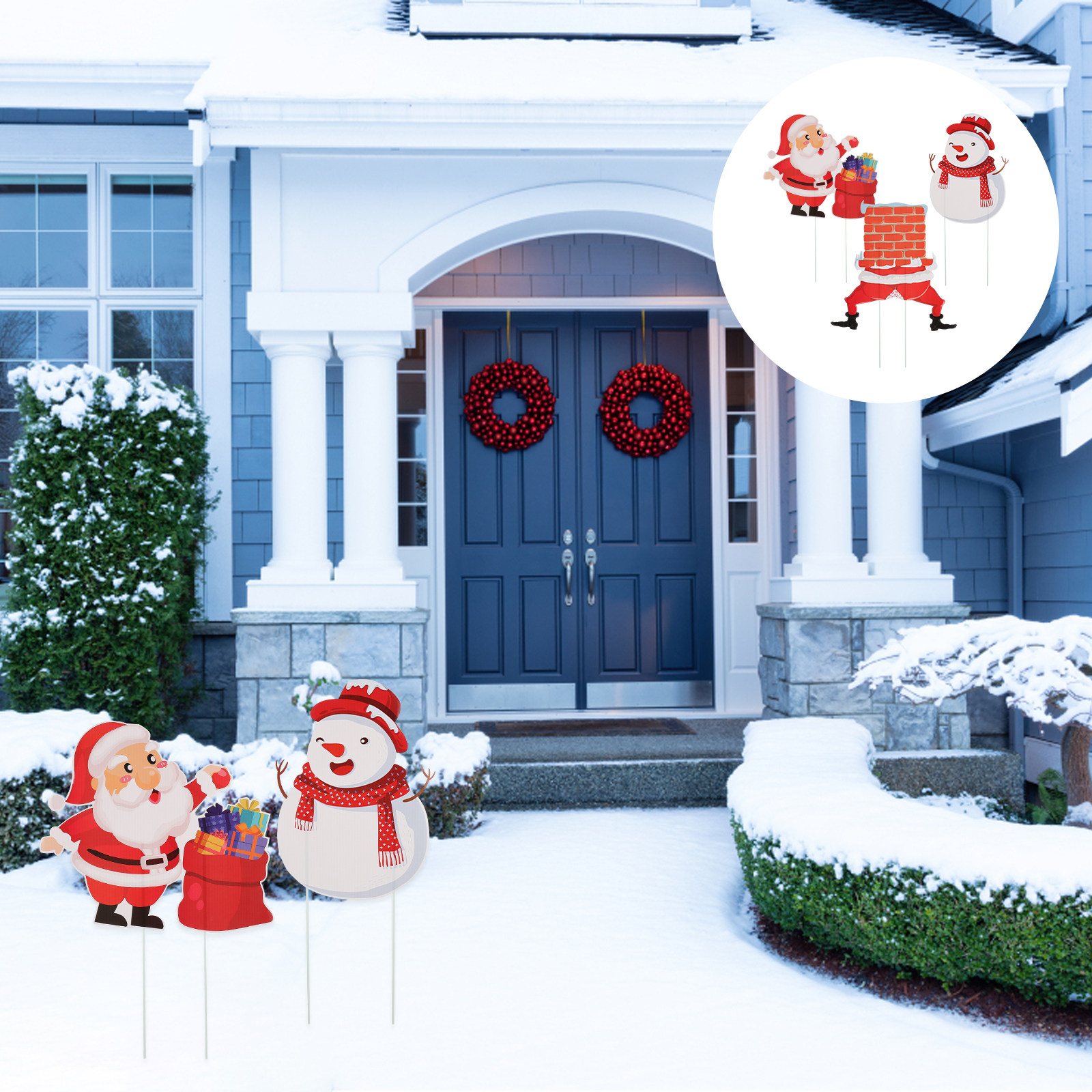 3Pcs Christmas Yard Signs Outd - مراجعة Outdoor Lighting For Your Yard وسعره