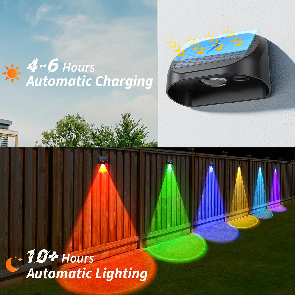 Solar Wall Lamp Solar Fence Li - مراجعة Outdoor Lighting With Outlet وسعره