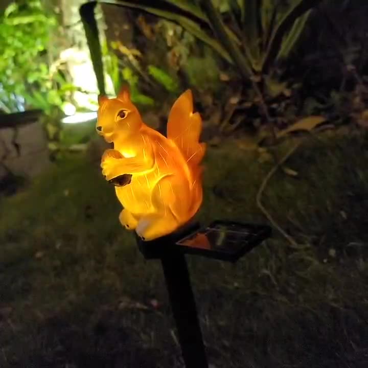 LED Solar Resin Squirrel Groun - مراجعة Outdoor Lighting Ground Fixtures وسعره