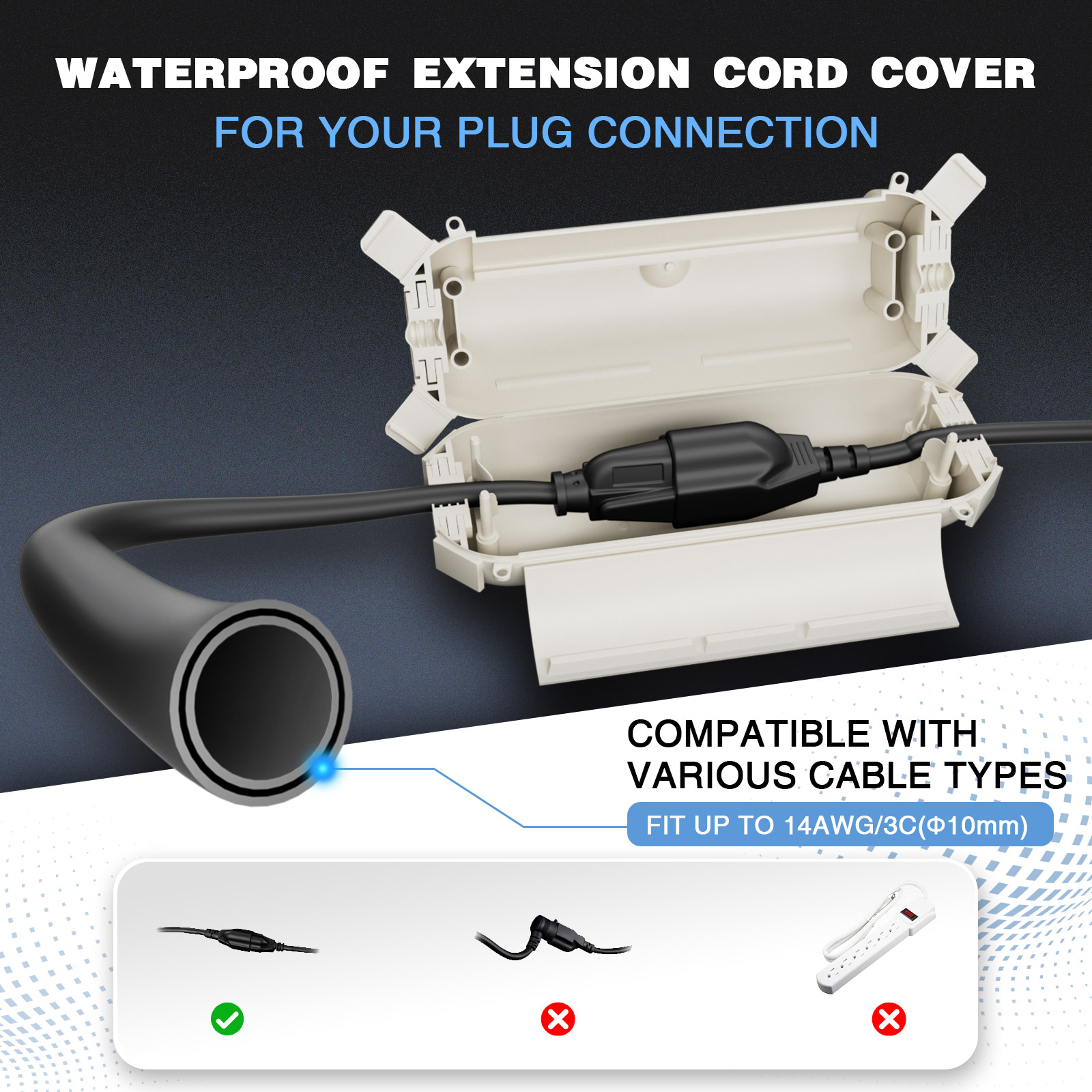2 Pack Waterproof Outdoor Conn - مراجعة Outdoor Lighting With Outlet وسعره