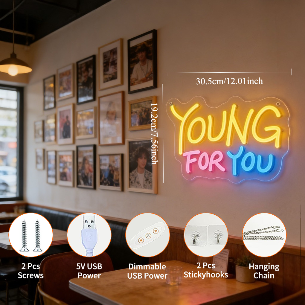 Young for You Cafe Neon Sign L - مراجعة Outdoor Lighting Quotes وسعره