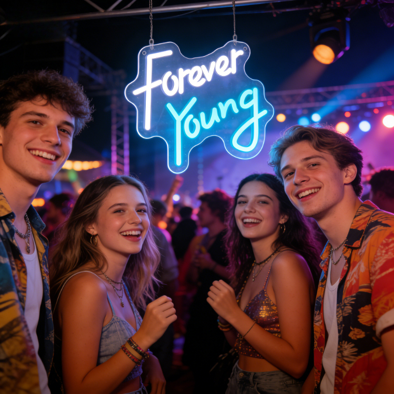 Forever Young Motivational Neo - مراجعة Outdoor Lighting Quotes وسعره