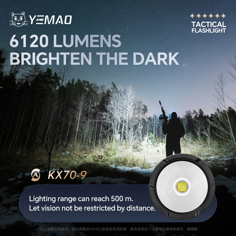 YEMAO-A81 6210LM Flashlight, U - مراجعة Outdoor Lighting Rechargeable وسعره