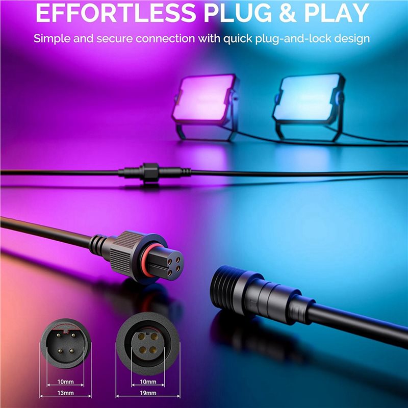 M12K-2Pcs 10FT Extension Cable - مراجعة Outdoor Lighting Govee وسعره