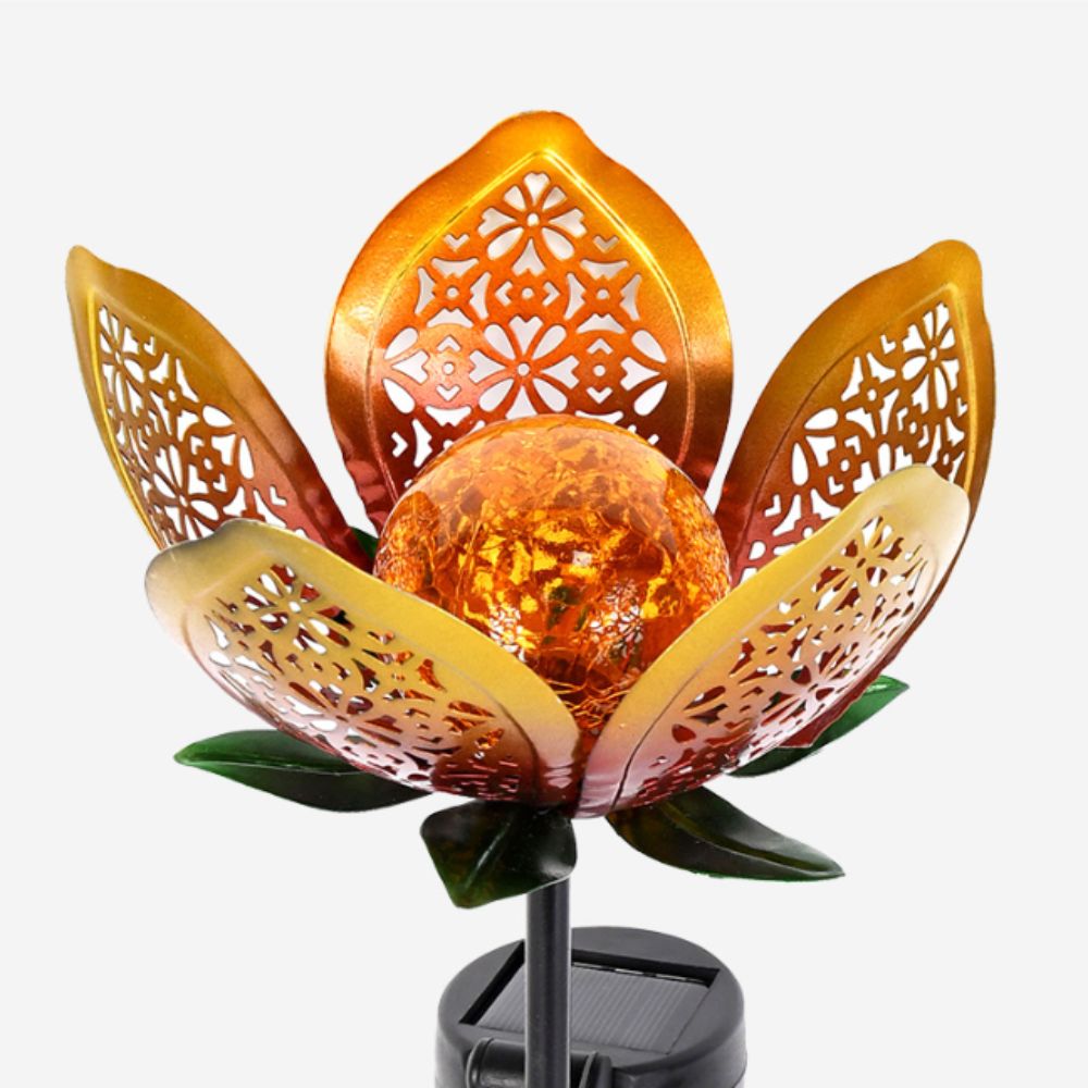 Lotus Shaped Solar Powered Lam - مراجعة Outdoor Lighting Ground Fixtures وسعره