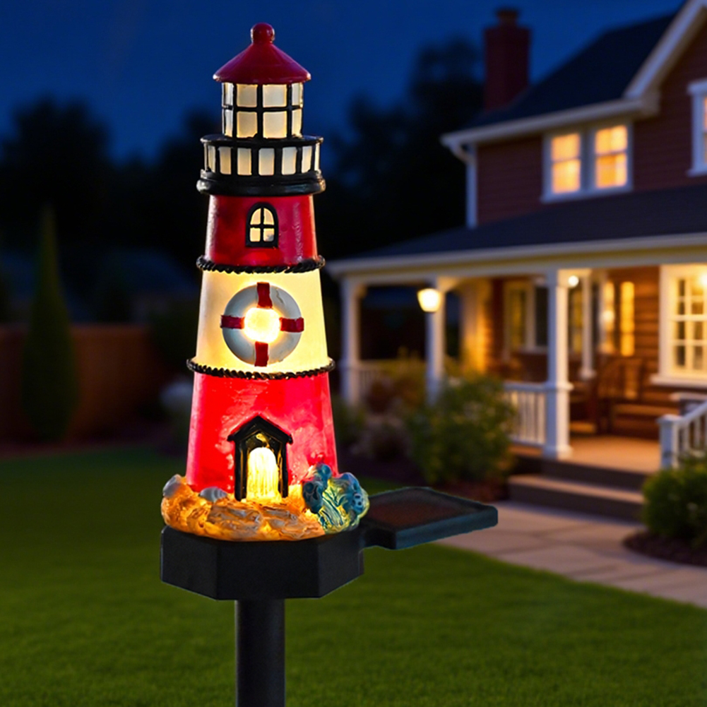 Solar Lighthouse Lights Waterp - مراجعة Xmas Outdoor Lighting Decorations وسعره