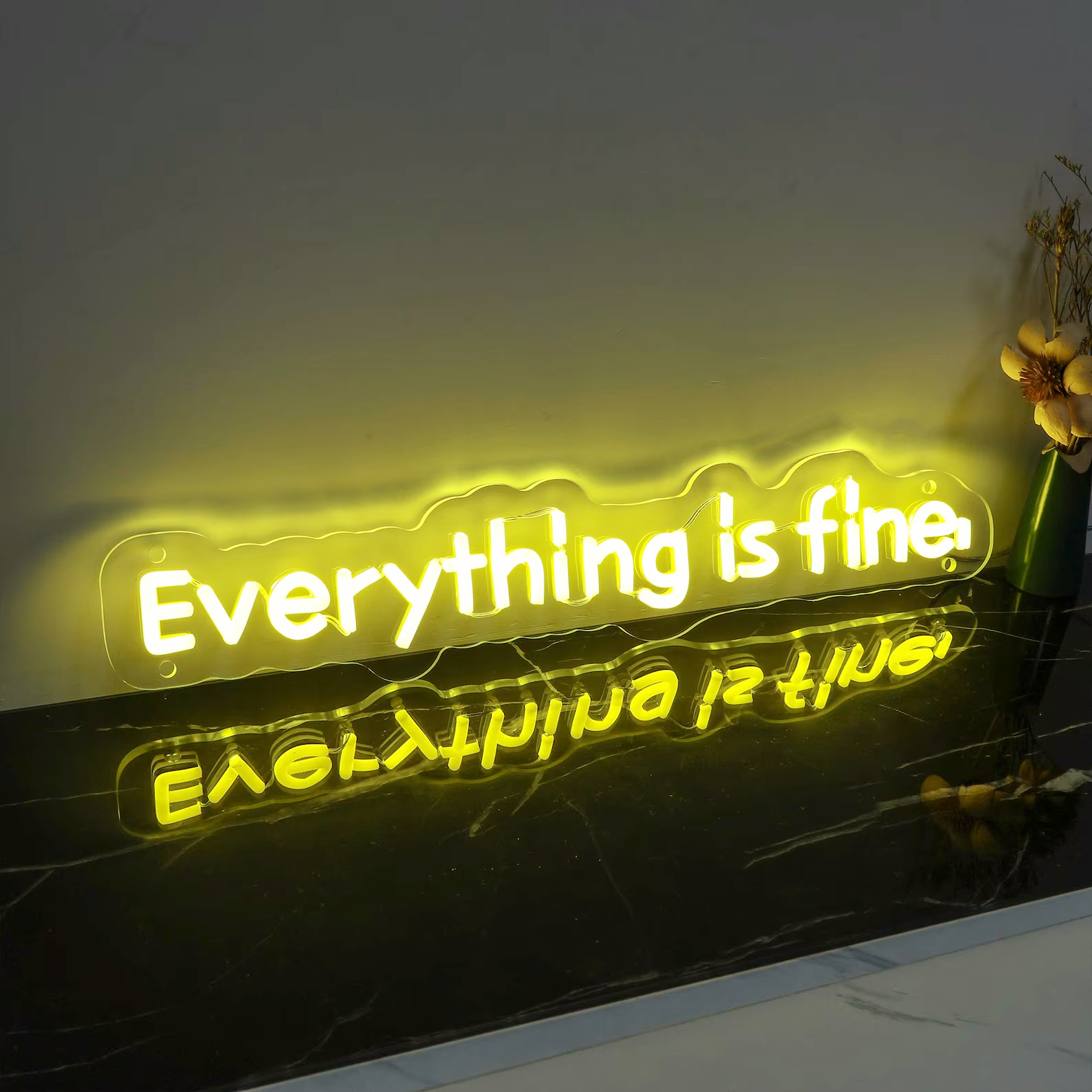 Everything Is Fine Neon Sign,  - مراجعة Outdoor Lighting Quotes وسعره