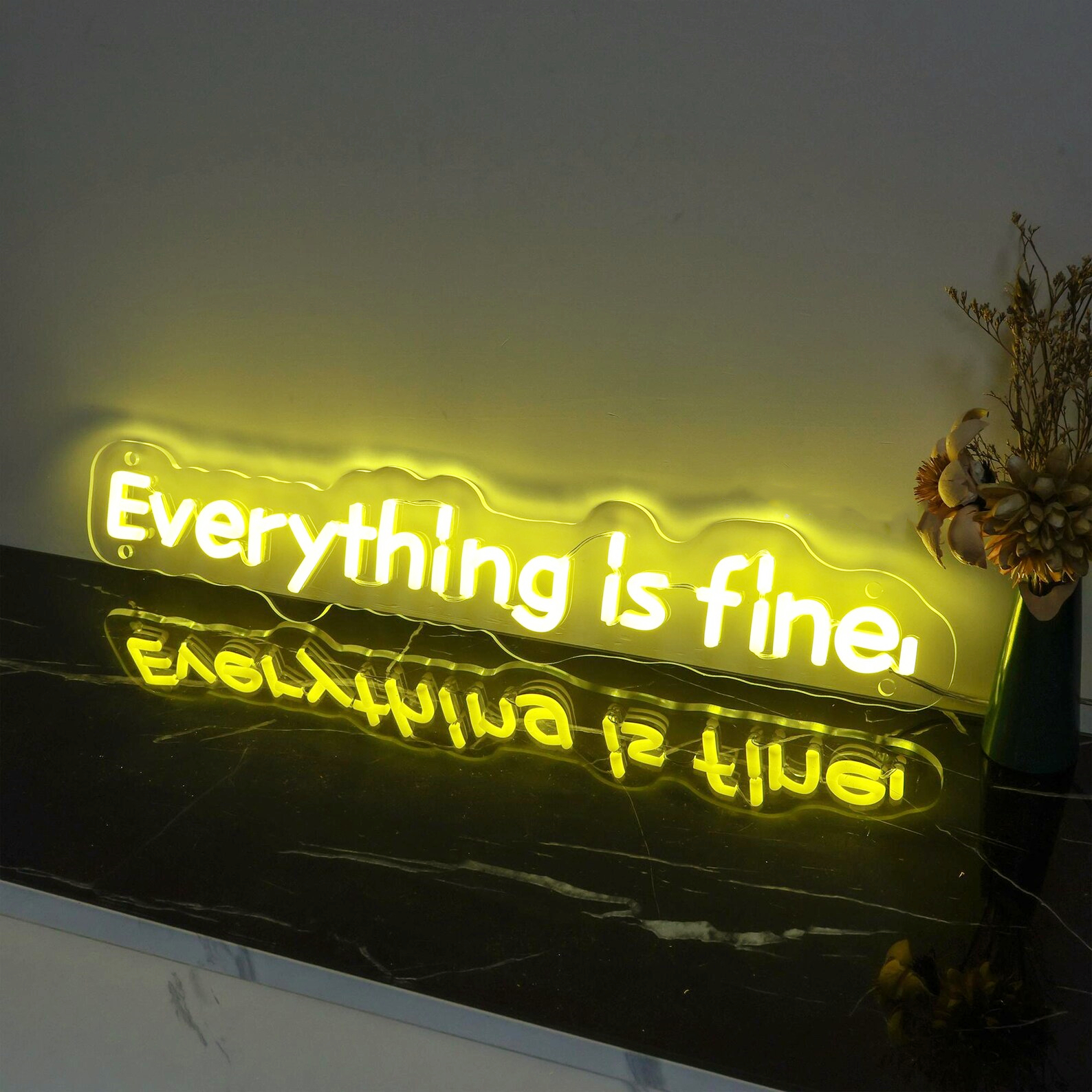 Everything Is Fine Neon Sign,  - مراجعة Outdoor Lighting Quotes وسعره