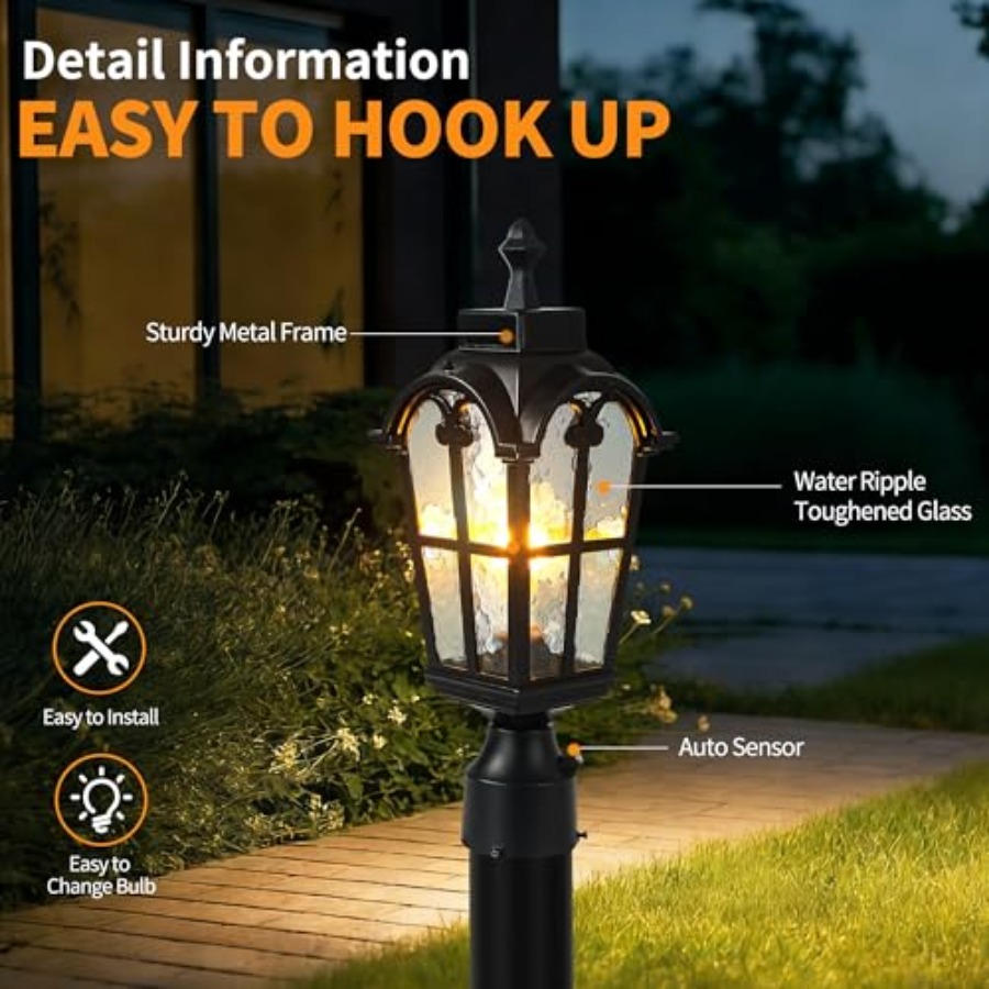 Sensor Outdoor Post Lights Wat - مراجعة Outdoor Lighting Lamps وسعره